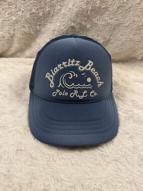 Polo Ralph Lauren Biarritz Beach Polo R.L. Co. Trucker Cap/Hat Blue